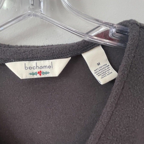 Vintage Bechamel Christmas Sweater Vest Fleece Womens Medium Holiday Grandma - Picture 3 of 4